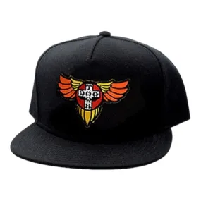 Dogtown Wings Patch OG 70s Snapback Hat Black