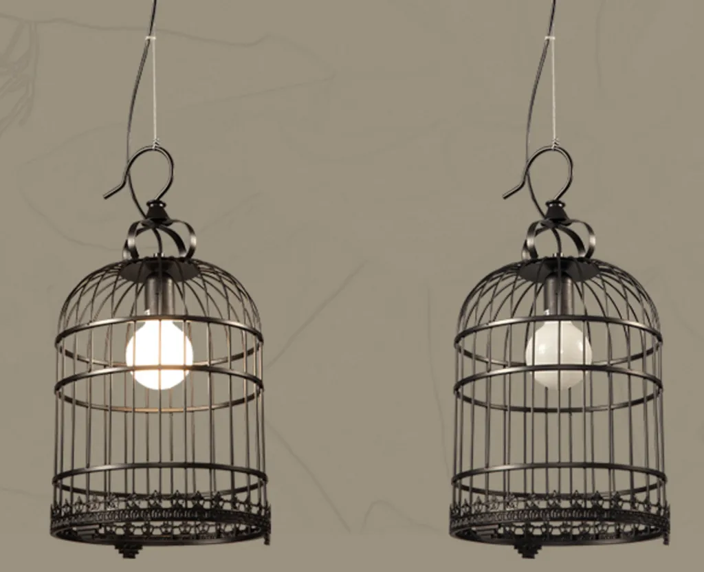 Dorotea Innovative Birdcage Design Vintage Pendant Lamp