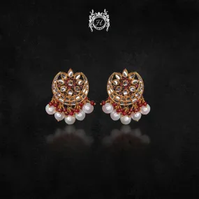 Earrings in Chetum, Pearls and Kundan