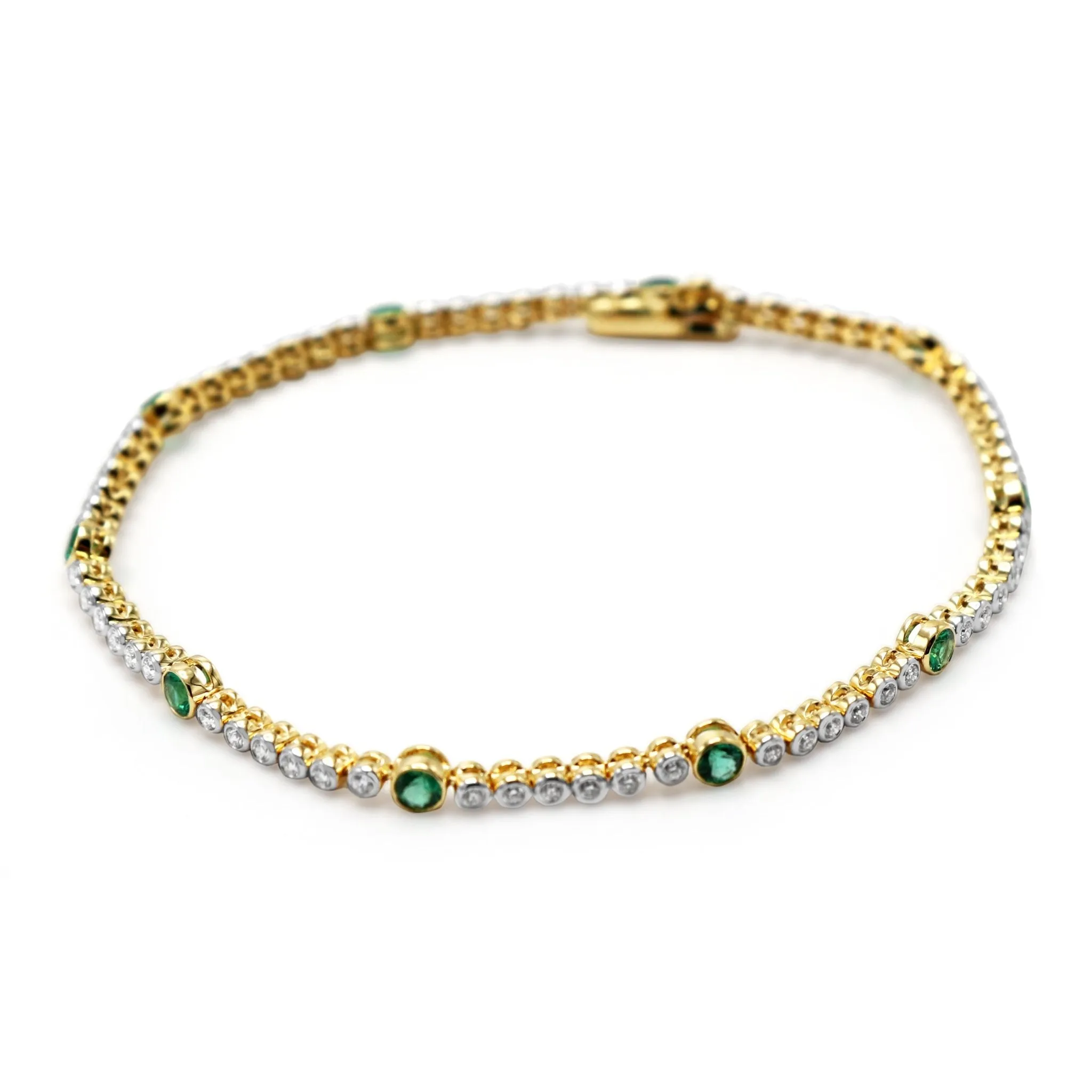 Emerald Bracelet - 18ct Yellow Gold