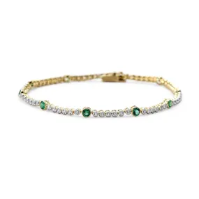 Emerald Bracelet - 18ct Yellow Gold