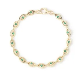 Emerald Eye Tennis Bracelet