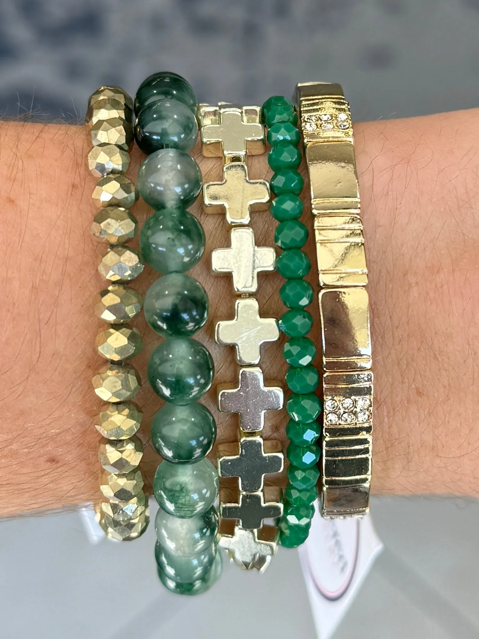 Emerald Mix Agate 8mm Bracelet