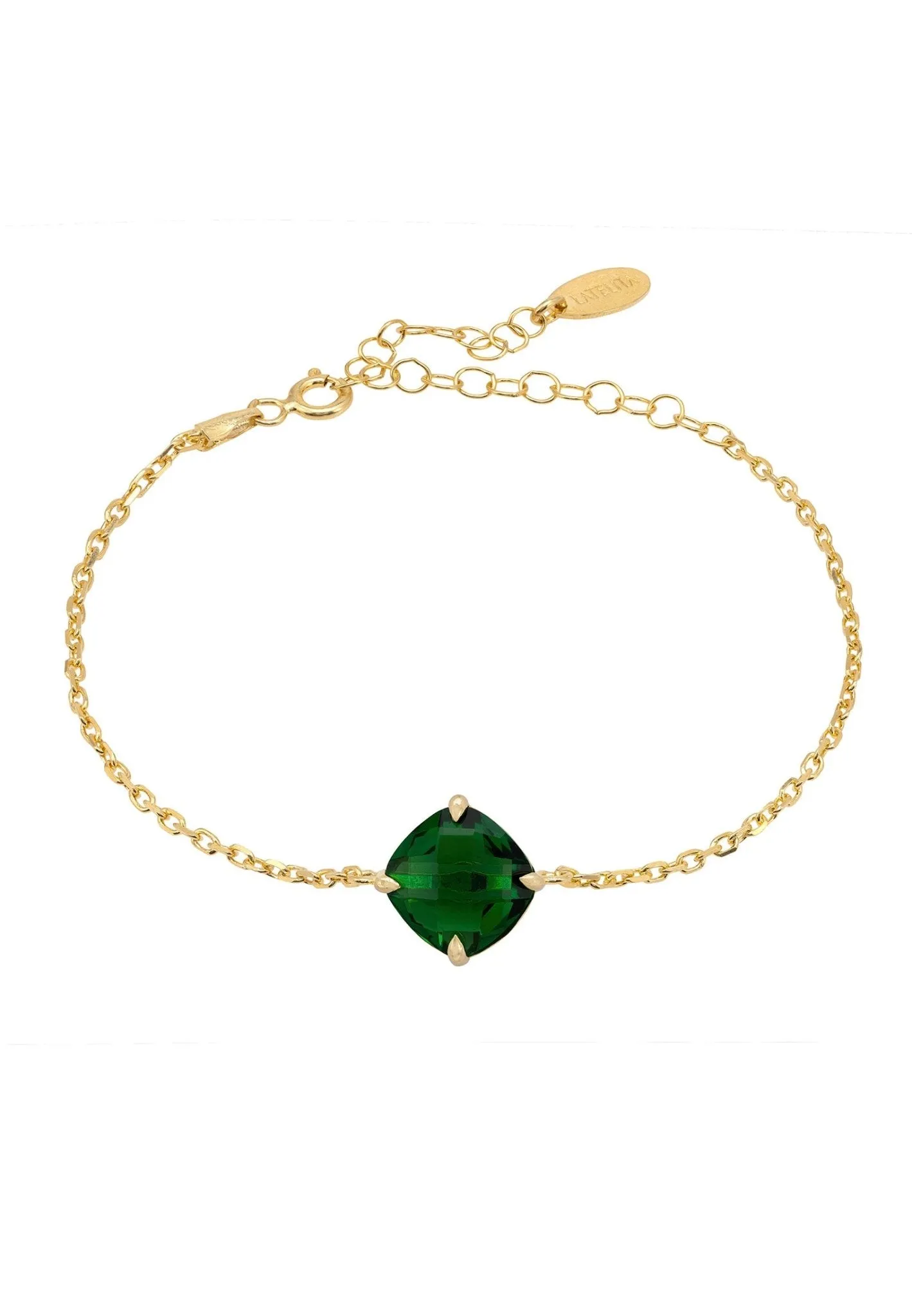 Empress Emerald Gemstone Bracelet Gold