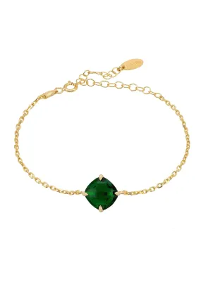 Empress Emerald Gemstone Bracelet Gold