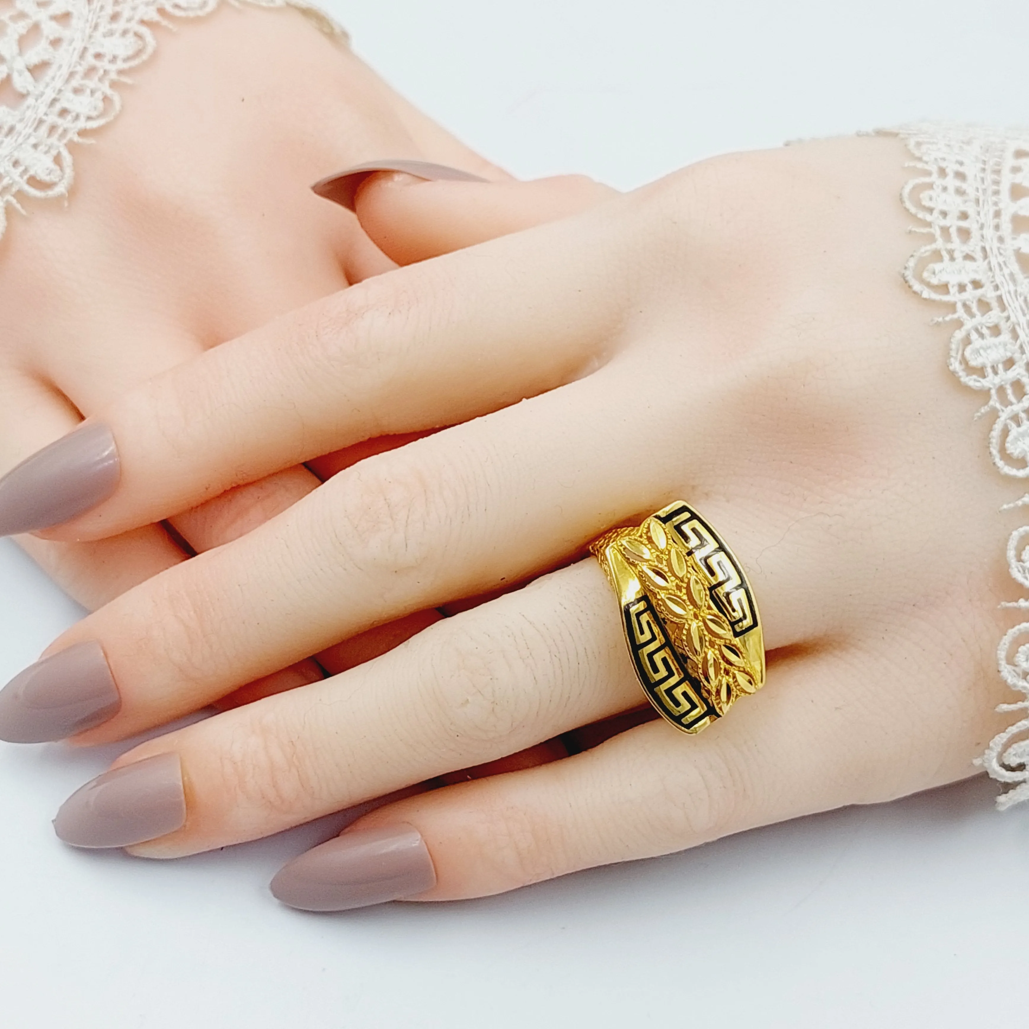 Enameled Spike Ring