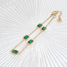 FARAH - Dainty Emerald Bracelet