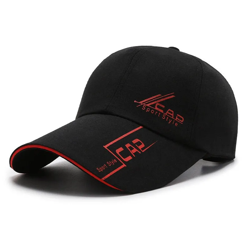 Fashion Kpop Men's Baseball Cap Long Brim Snapback Dad Hats For Women Gorras Hombre Trucker Cap Male Sun Golf Caps