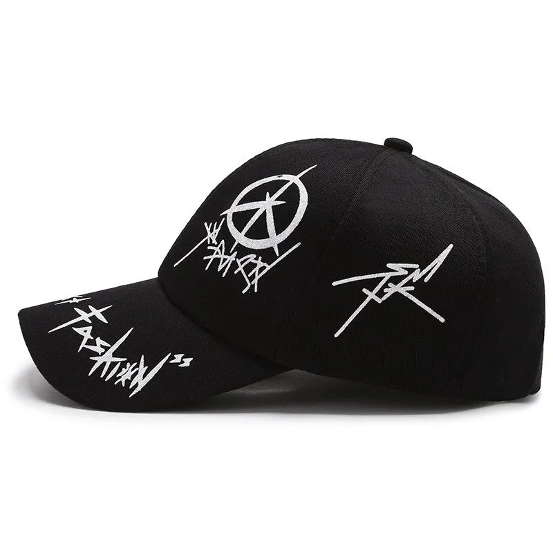 Fashion Women Men Graffiti Print Baseball Cap Female Male Outdoor Snapback Hat Casual Unisex Adjustable Couples Cap Hat