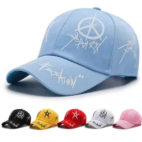 Fashion Women Men Graffiti Print Baseball Cap Female Male Outdoor Snapback Hat Casual Unisex Adjustable Couples Cap Hat