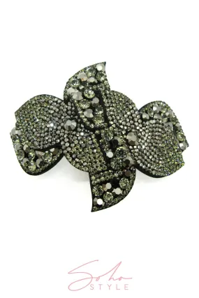 FELT FABRIC PINWHEEL BARRETTE