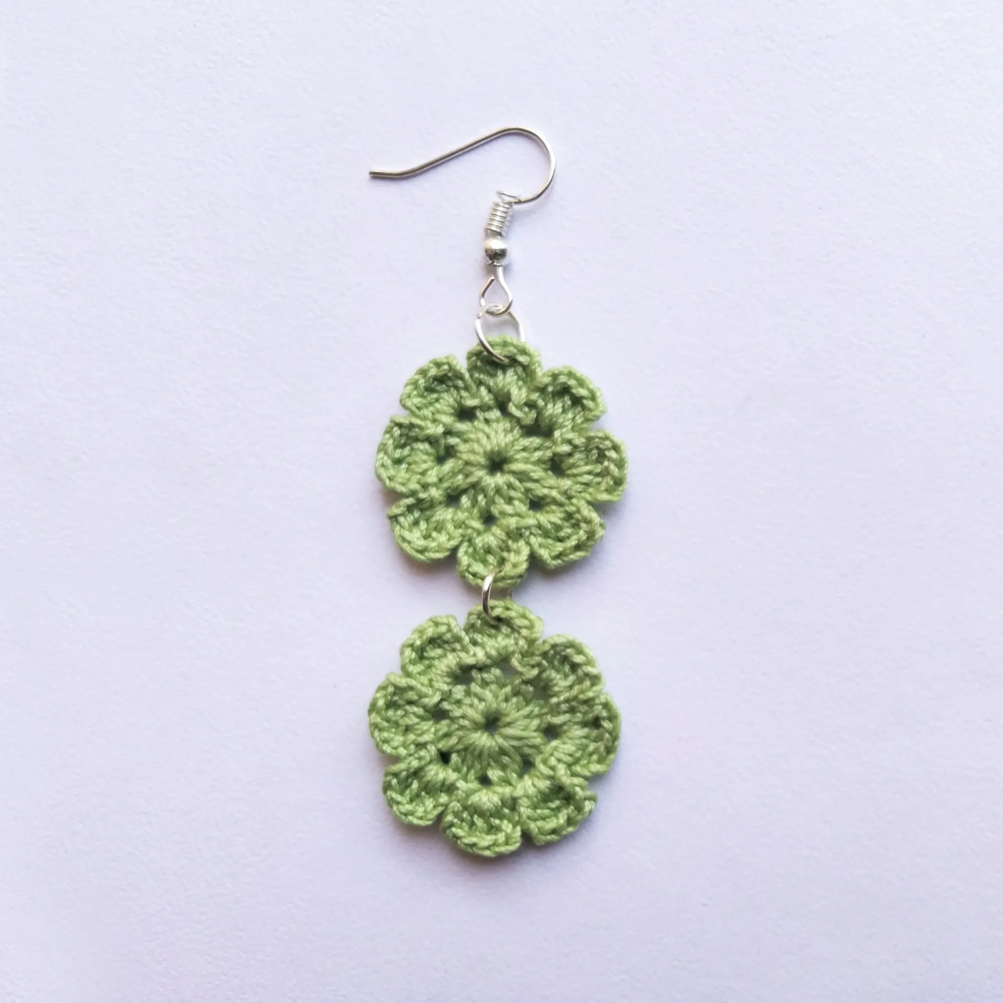 Floral Diva- Handmade Crochet Earring