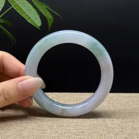 Genuine Burmese Lavender Green Jade Jadeite Bangle Bracelet ( 56.2mm )