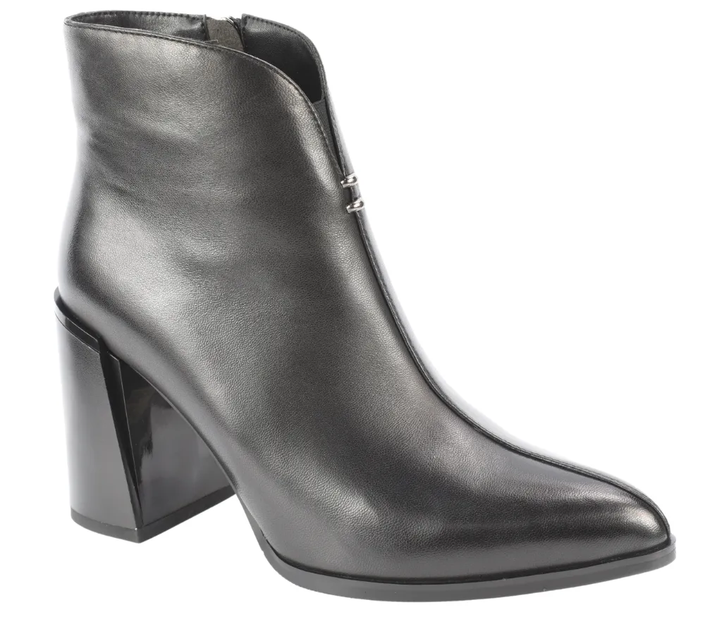 Ghete elegante, dama, EPICA, SR901-0613-Y1J negru, piele naturala, cu toc