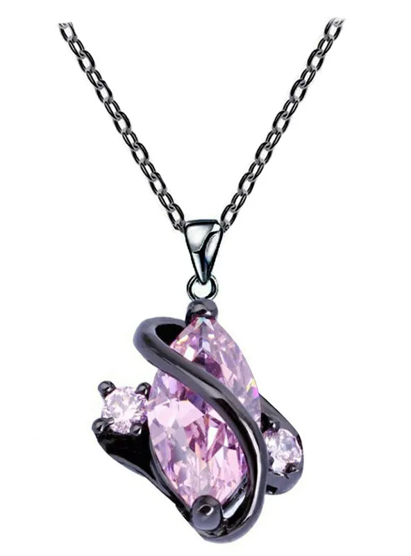 Gold Color Chain Cubic Zirconia Necklaces