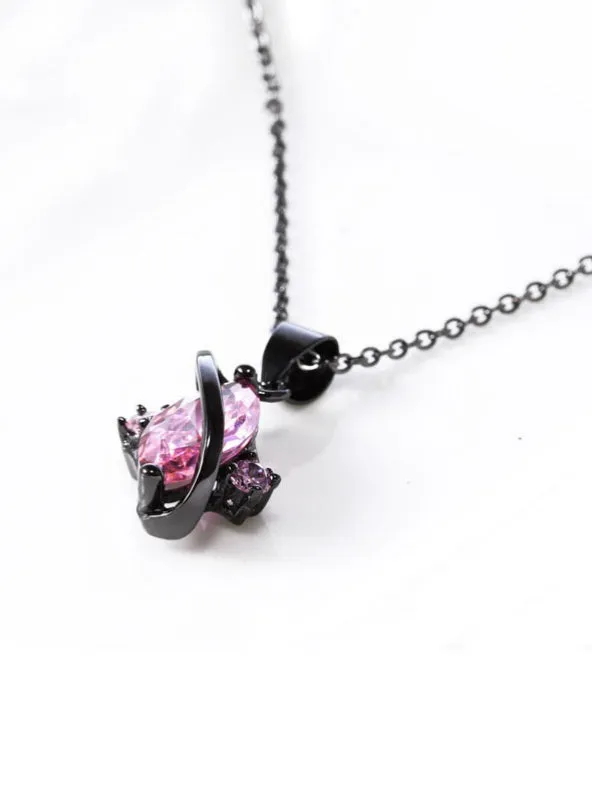Gold Color Chain Cubic Zirconia Necklaces