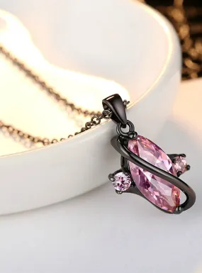 Gold Color Chain Cubic Zirconia Necklaces
