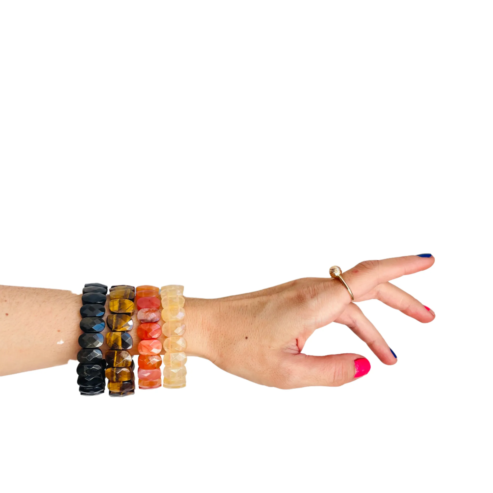 Gold Sheen Obsidian Chunky Bracelet