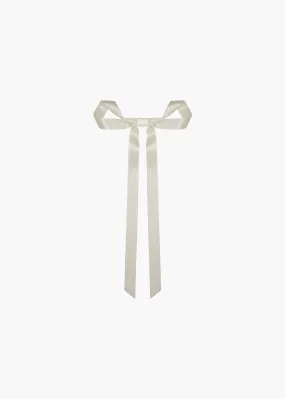 Gretta Bow Barrette -- Cream