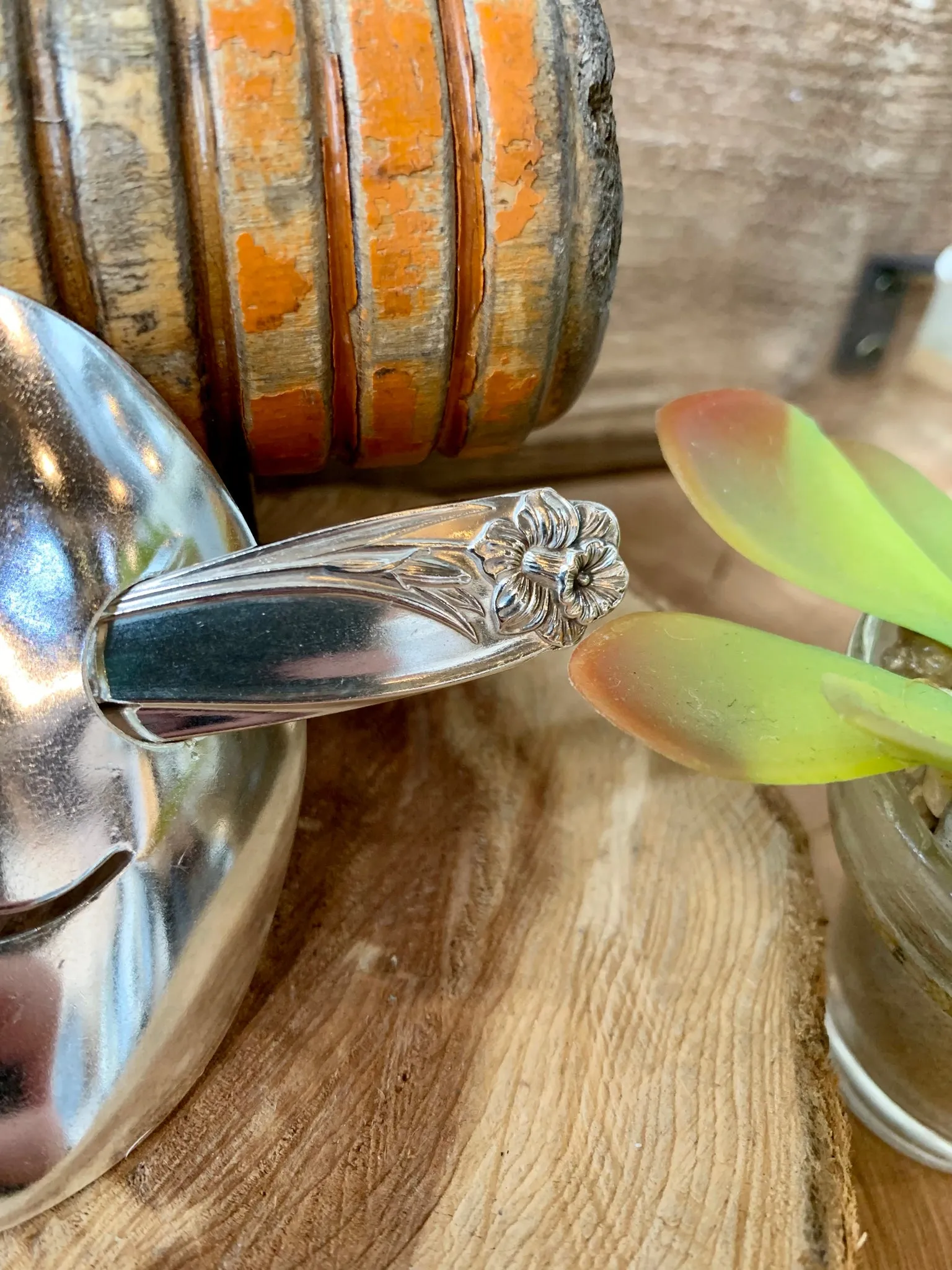 Handmade Hair Barrette Vintage Silverware