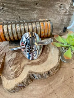 Handmade Hair Barrette Vintage Silverware