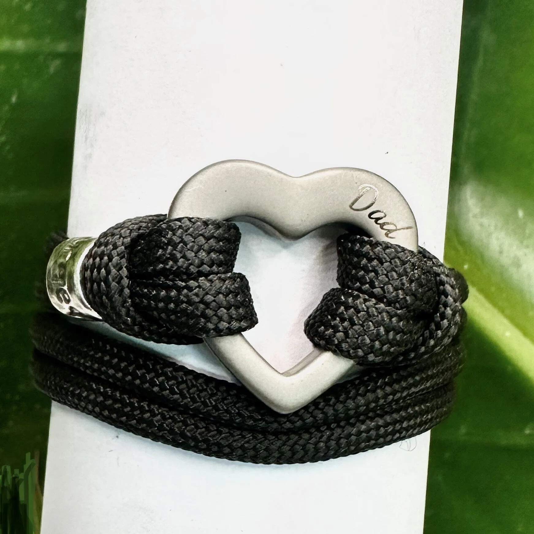 Heart Urn Paracord Cremation Bracelet