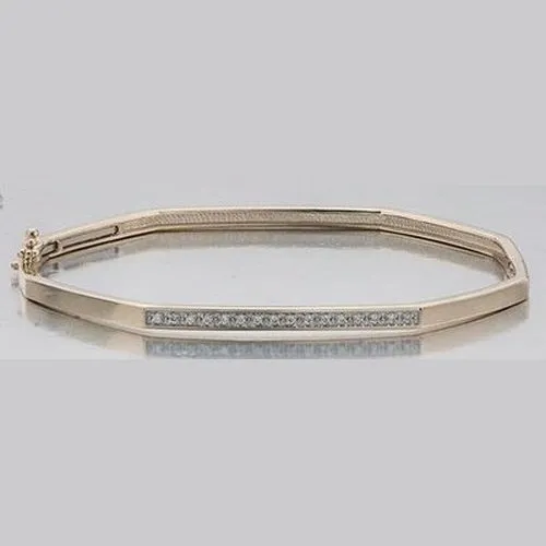 Hexagon Diamond Bangle .17ct