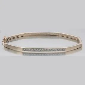 Hexagon Diamond Bangle .17ct