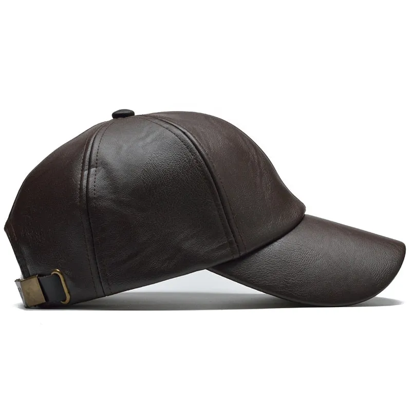 High Quality Winter Cap PU Leather Baseball Cap Men Snapback Hat Casquette Gorras Para Hombre Mens Trucker Cap