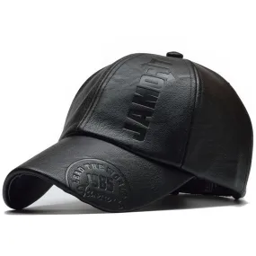 High Quality Winter Cap PU Leather Baseball Cap Men Snapback Hat Casquette Gorras Para Hombre Mens Trucker Cap