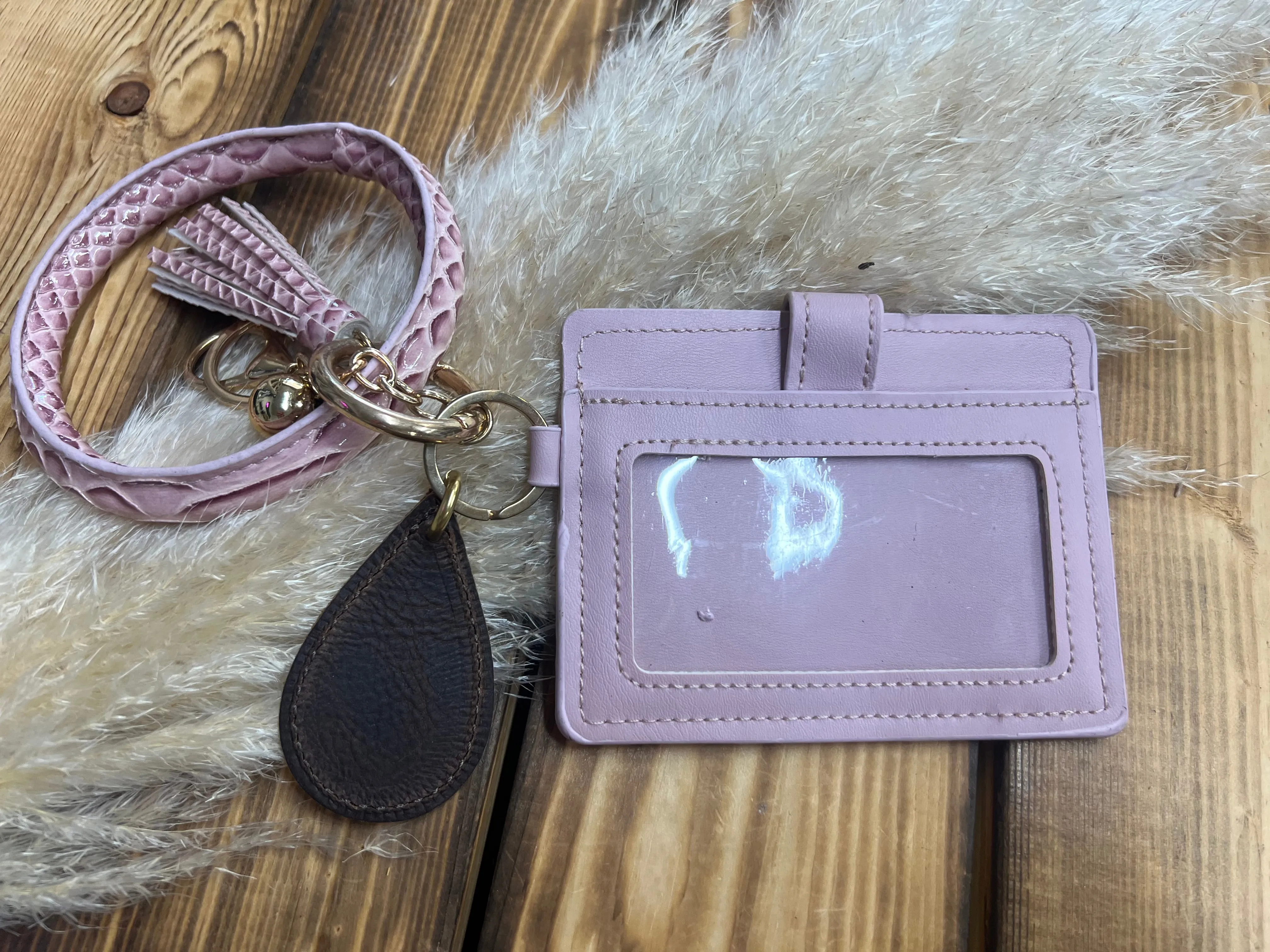 Higher Standards Wristlet & Card Holder - Light Pink