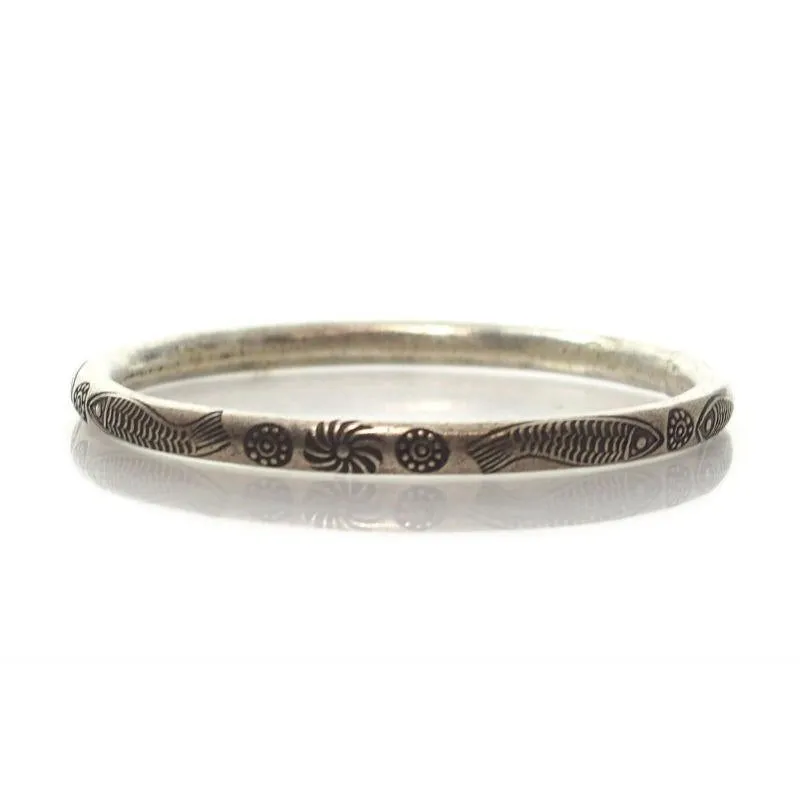 Hmong 95% Pure Silver Hand Finished Cuff Bracelet -5