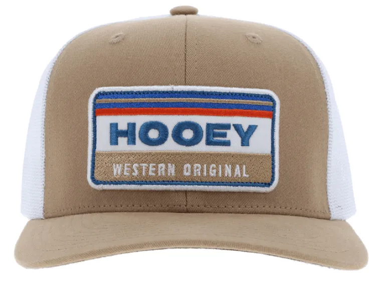 Hooey Horizon Tan & White Trucker Snapback Hat 2335T-TNWH
