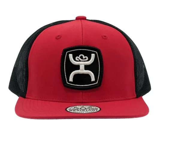 Hooey "Zenith" Red Trucker Snap Back Hat 2224T-RDBK