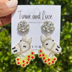Horse Beaded Earrings