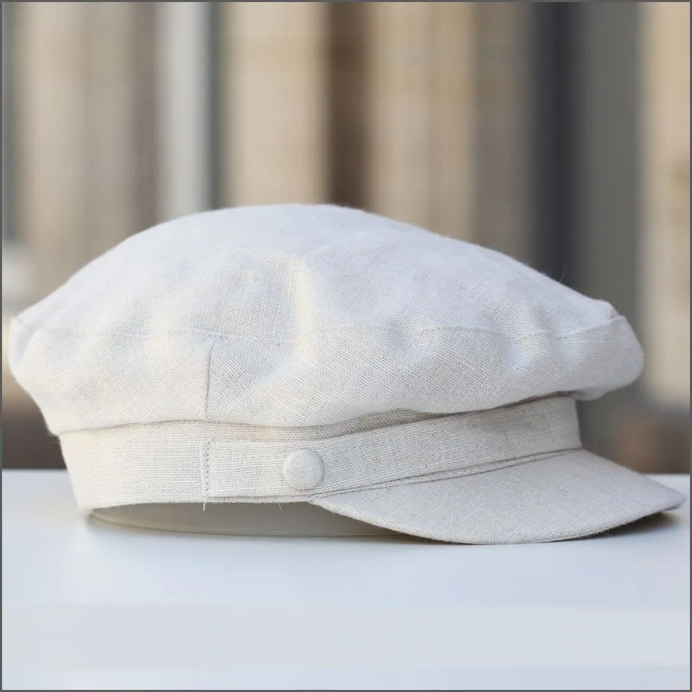 Irish Linen Mariner Natural Cap 