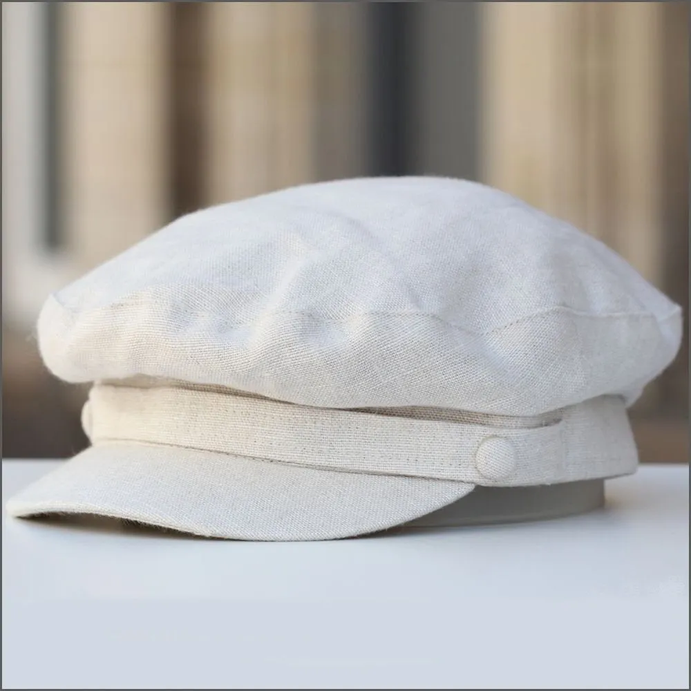 Irish Linen Mariner Natural Cap 