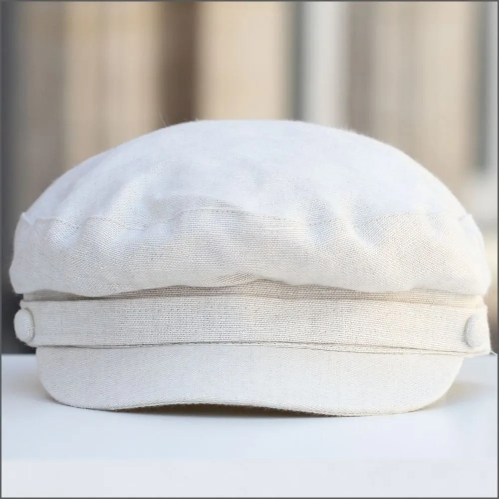 Irish Linen Mariner Natural Cap 