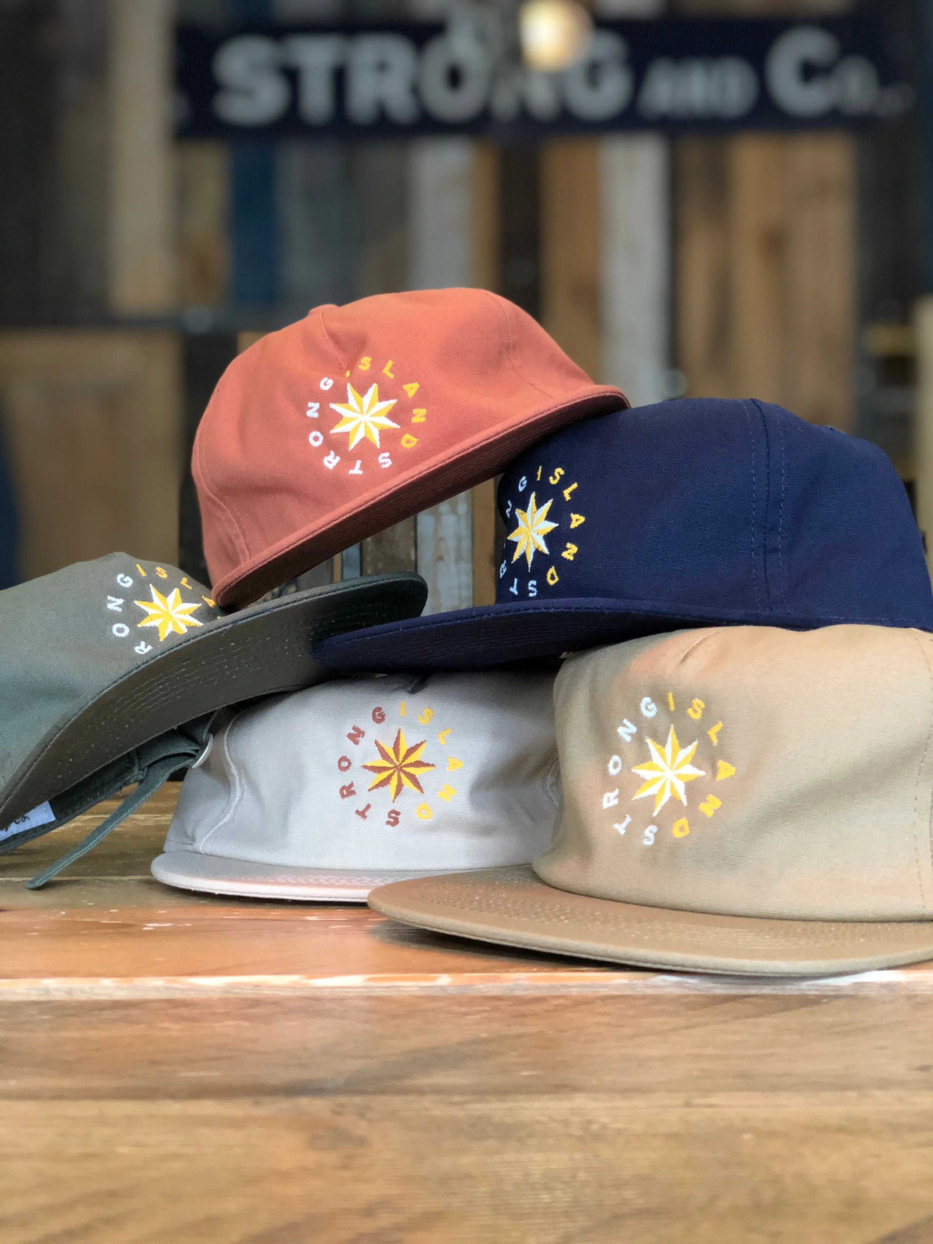 Island Star // 5 Panel Organic Cap - Sand