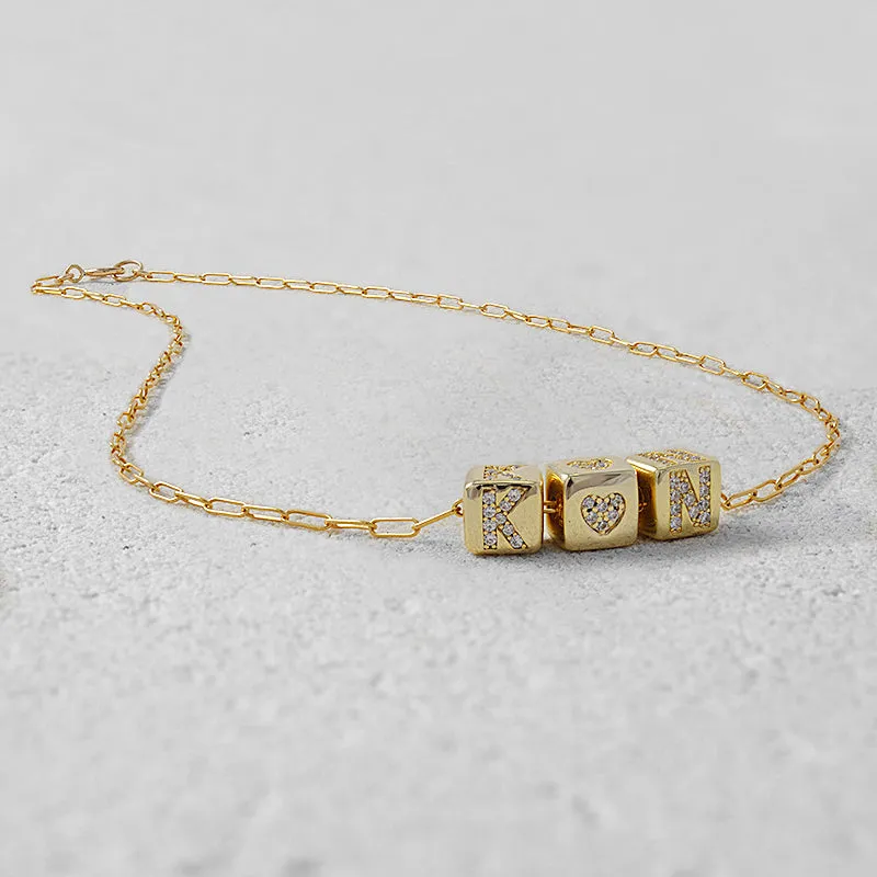 Jade Add an Initial Necklace