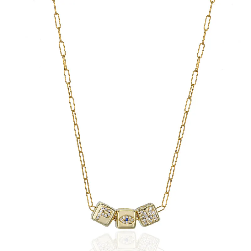 Jade Add an Initial Necklace
