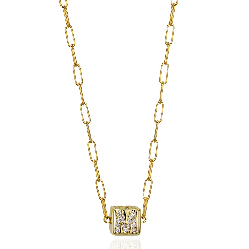 Jade Add an Initial Necklace