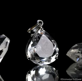John of God Quartz Fine Faceted Gemstone Crystal Pendant (RESERVED for M)