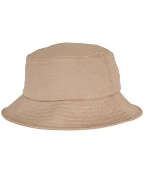 Khaki - Kids Flexfit cotton twill bucket hat