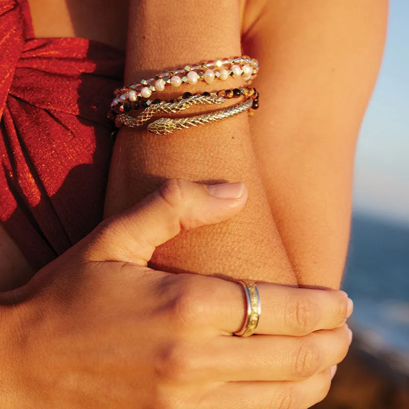 LAPIS LAZULI AURA OF GOLD GEM BRACELET