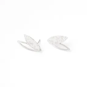Laser-cut Open Leaf Earrings