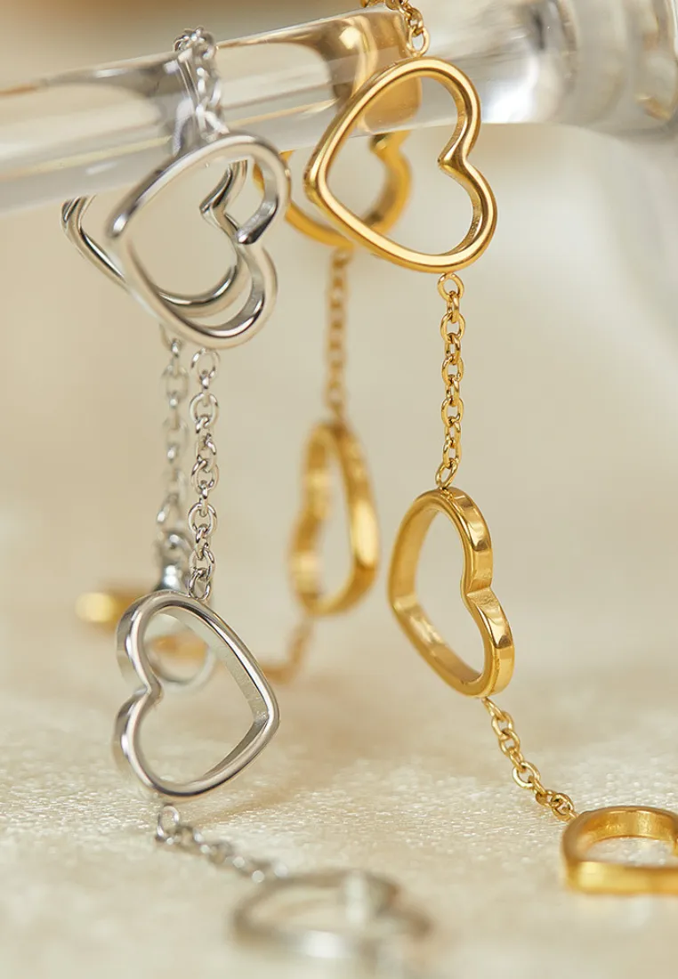 Love Maya Heart Pendant Chain Link Bracelet