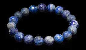 Luxury Faceted Lapis Lazuli Natural Gemstone Bracelet