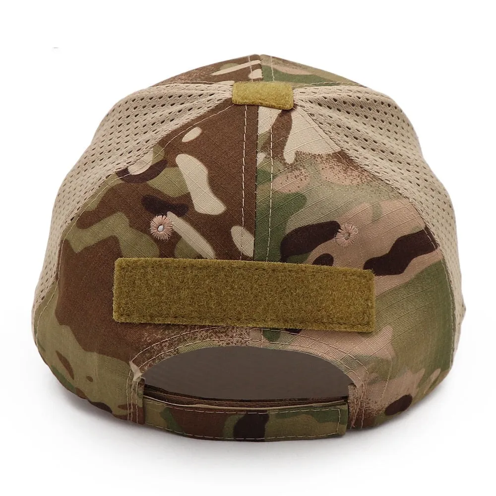 Mesh Punisher Baseball Cap Fishing Caps Men Outdoor Camouflage Jungle Hat Airsoft Tactical Hiking Casquette Hats