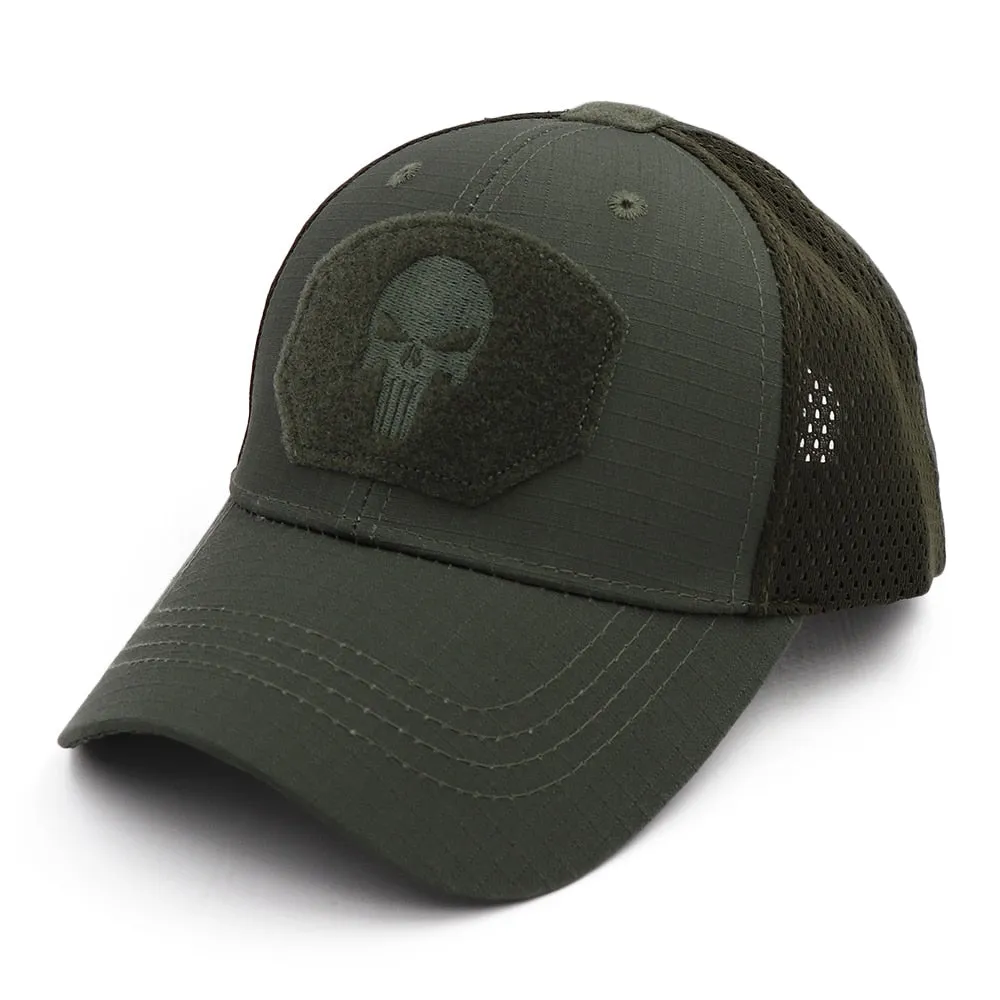 Mesh Punisher Baseball Cap Fishing Caps Men Outdoor Camouflage Jungle Hat Airsoft Tactical Hiking Casquette Hats